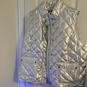 Talbots Metallic Quilted Vest